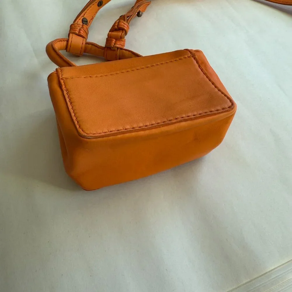 Free People Close To You Orange Sheep Leather Crossbody Mini Bag​​